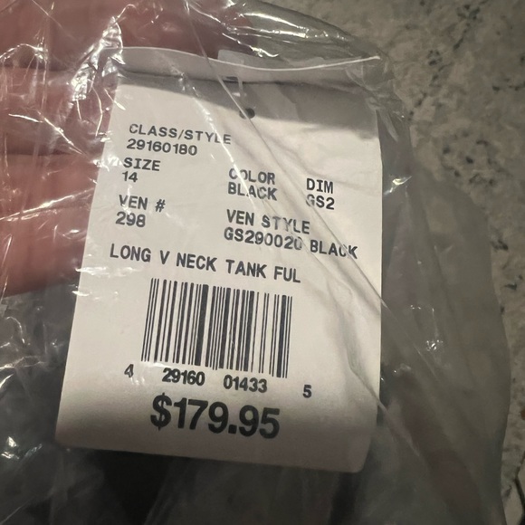 David’s Bridal Long V neck tank ful - Picture 2 of 2